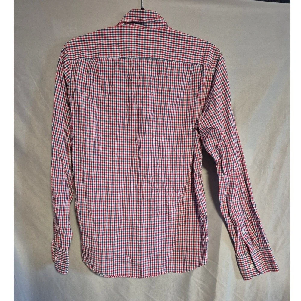 J. Crew Mens Small Gingham Checkered Button Down Long Sleeve Casual Shirt